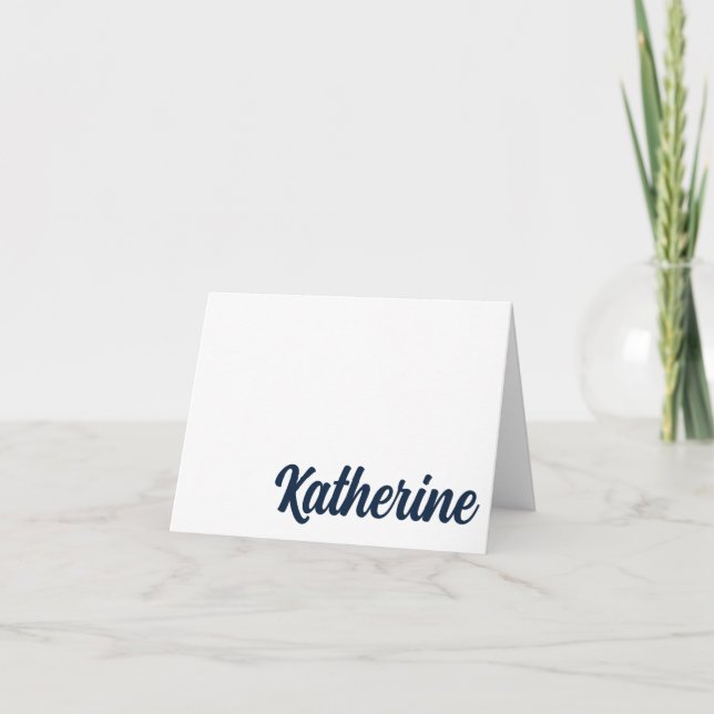 Agradecimiento NAVY, NARANJA Auburn, tarjeta personalizada de Ala (Anverso)