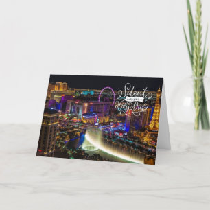 Agradecimiento Noche silenciosa Tarjeta de Navidades de Las Vegas
