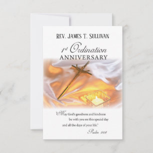 Agradecimiento Nombre de la tarjeta de oración 1ª ordenación Aniv