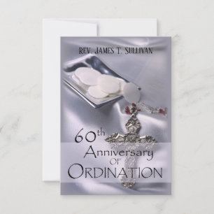Agradecimiento Nombre de tarjeta de oración Aniversario de la 60ª
