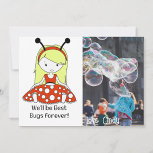 Agradecimiento Nombre personalizado de la tarjeta de fotos de Lad