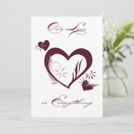 Agradecimiento nuestra tarjeta de amor Valentine