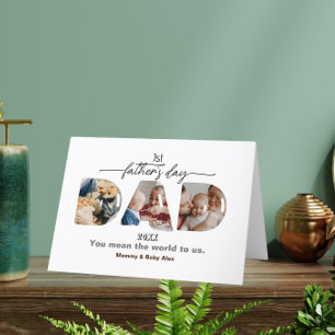 Agradecimiento NUEVA tarjeta DAD 3 de fotos Collage del Día del P