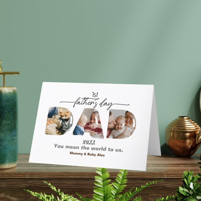 Agradecimiento NUEVA tarjeta DAD 3 de fotos Collage del Día del P (Subido por el creador)