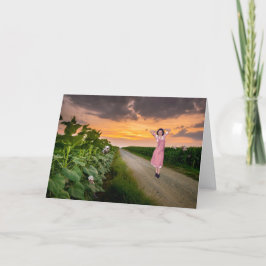 Agradecimiento Nunca pasearás sola tarjeta de Halloween