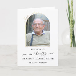 Agradecimiento Obituario funerario de servicio con tarjeta de agr