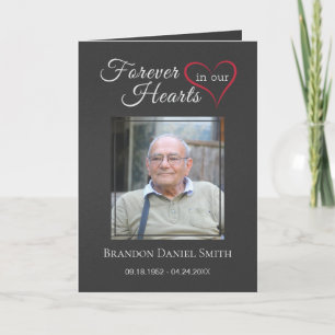 Agradecimiento Obituario funerario de servicio con tarjeta de agr