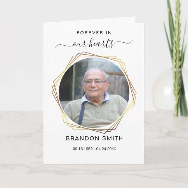 Agradecimiento Obituario funerario de servicio con tarjeta de agr (Anverso)