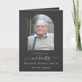 Agradecimiento Obituario funerario de servicio con tarjeta de agr