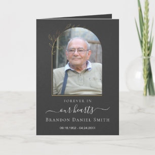 Agradecimiento Obituario funerario de servicio con tarjeta de agr