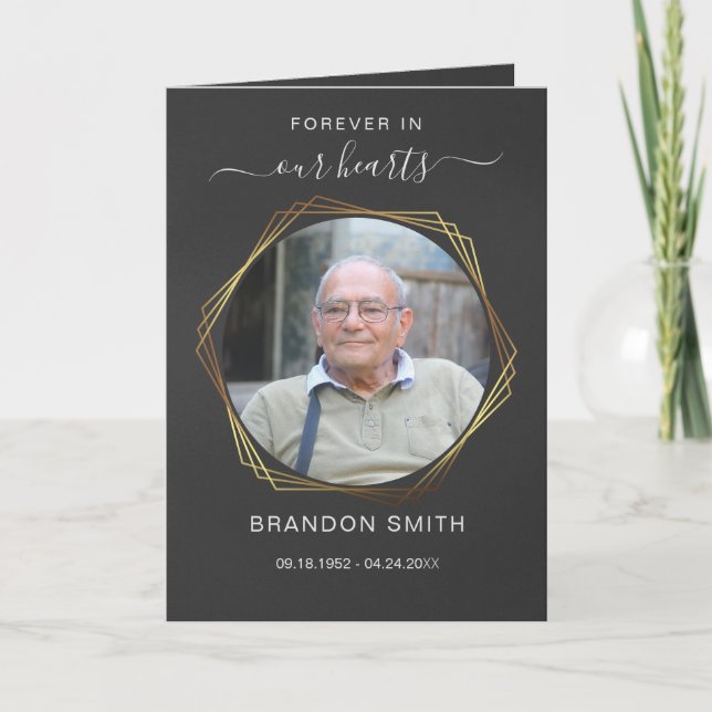 Agradecimiento Obituario funerario de servicio con tarjeta de agr (Anverso)