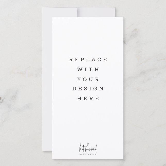 Agradecimiento ORDEN DE IMPRESIÓN Tarjeta vertical alta de 4 x 8  (Anverso)