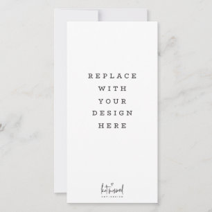 Agradecimiento ORDEN DE IMPRESIÓN Tarjeta vertical alta de 4 x 8 