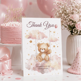 Agradecimiento Oso de peluche adorable – Tarjeta de agradecimient
