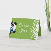 Oso Panda Lindo Hojas Tropicales Tarjeta de Agrade