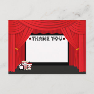 Agradecimiento Pantalla de película y tarjeta de cumpleaños de ag