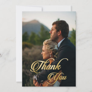 Agradecimiento Papel de Oro, Foto Personalizada, Tarjeta de Agrad