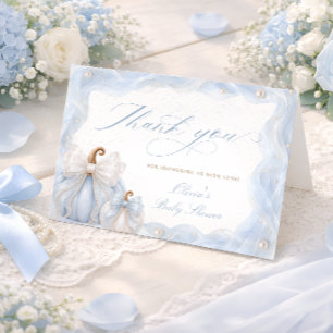 Agradecimiento para Baby Shower Azul de Pequeña Ca
