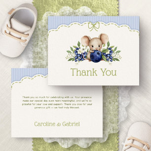 Agradecimiento para Baby Shower de Arándanos Dulce