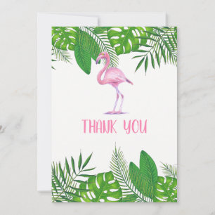 Agradecimiento para Baby Shower de Flamingo Tropic