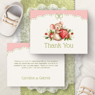 Agradecimiento para Baby Shower de Fresa Dulce Bay