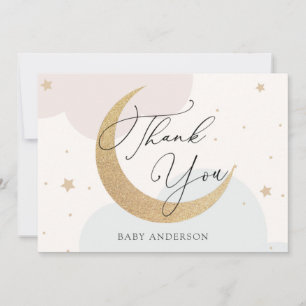 Agradecimiento para Baby Shower de Luna y Estrella