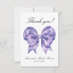 Agradecimiento para baby shower de lunares con laz
