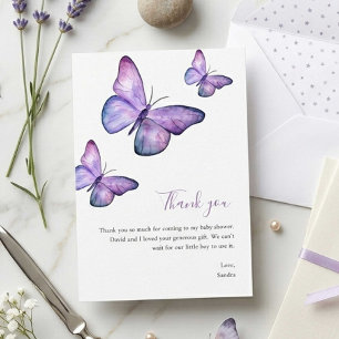 Agradecimiento para Baby Shower de Mariposa Minima