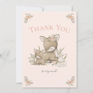 Agradecimiento para Baby Shower de Niña Boho Cierv