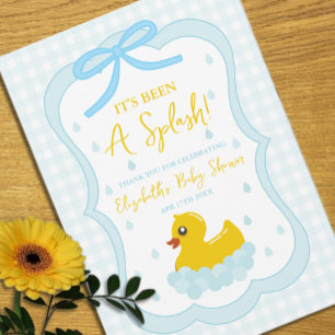 Agradecimiento para Baby Shower de Niño con Cuadro