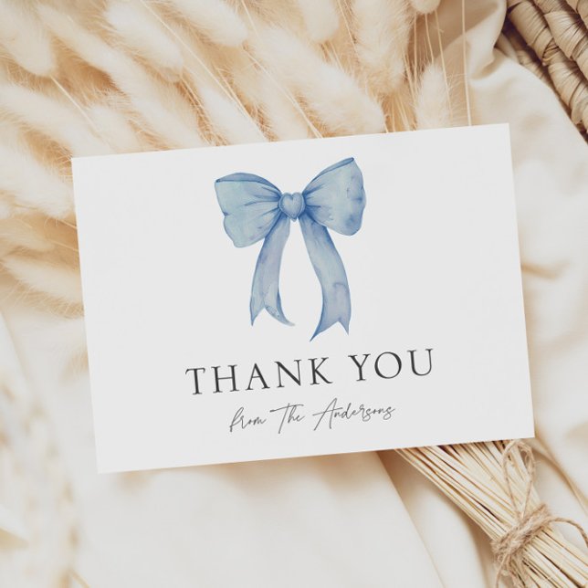 Agradecimiento para Baby Shower de Niño con Lazo A (Subido por el creador)