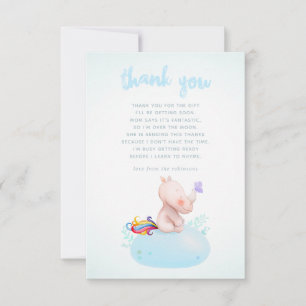 Agradecimiento para Baby Shower de Niño de Rinocer