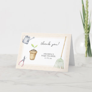 Agradecimiento para baby shower de pequeño brote