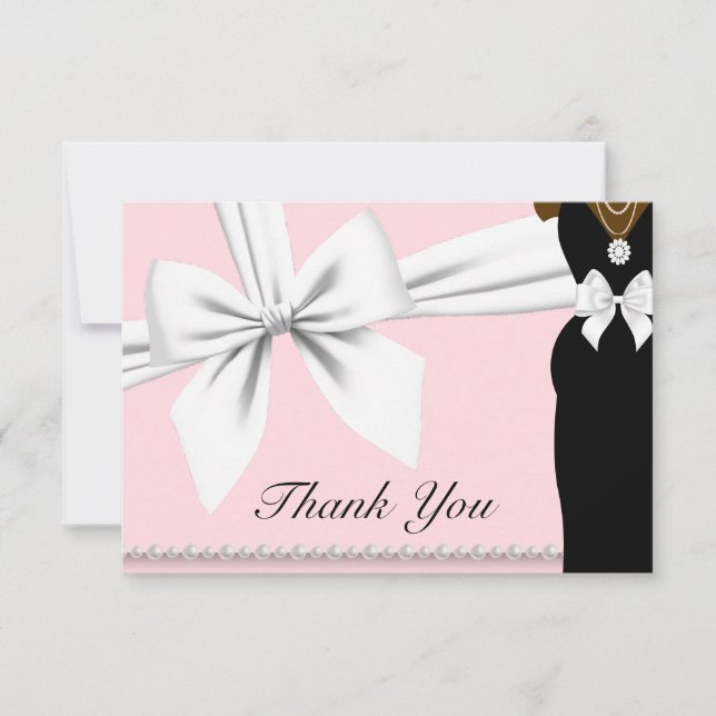 Agradecimiento para Baby Shower de Princesa Étnica (Anverso)
