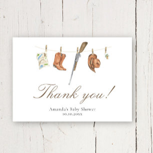 Agradecimiento para baby shower de Watercolor Hunt