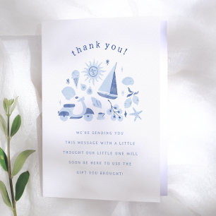 Agradecimiento para Baby Shower del Niño Azul de V