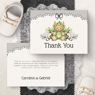 Agradecimiento para Baby Shower del pequeño monstr
