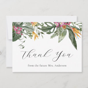 Agradecimiento para Desayuno Nupcial Floral Tropic