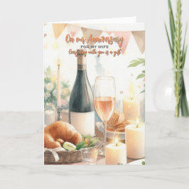 Agradecimiento Para mi esposa Boda Aniversario de la tarjeta de s