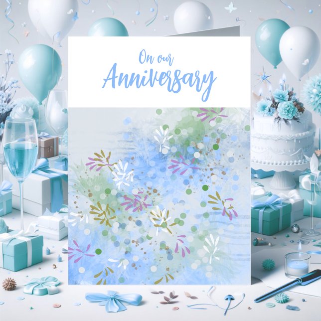 Agradecimiento Para mi esposo, tarjeta de aniversario floral (Husband Anniversary Card)