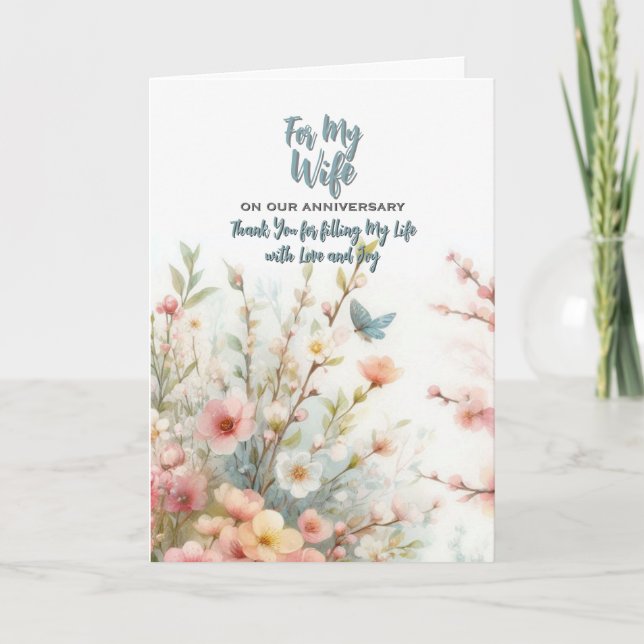 Agradecimiento Para mi tarjeta de felicitación por el aniversario (Anverso)