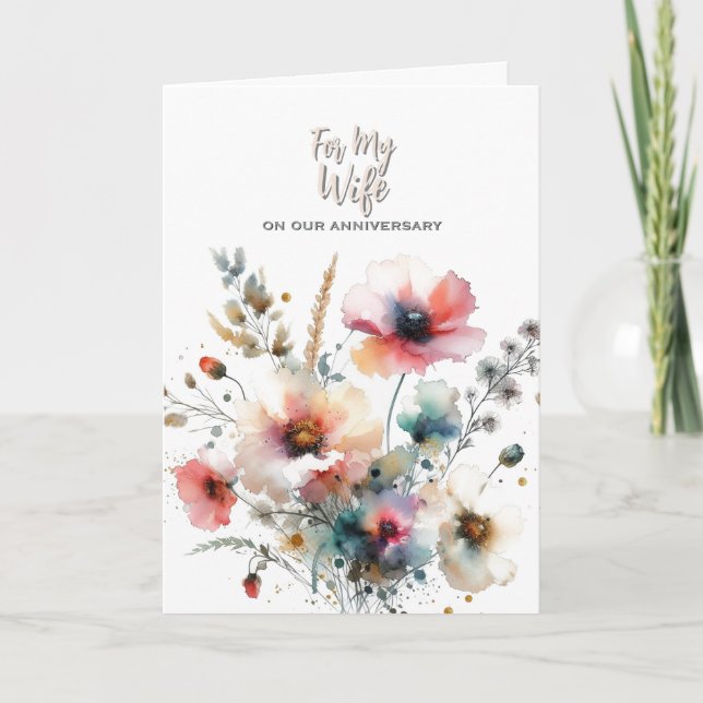 Agradecimiento Para mi tarjeta de felicitación por el aniversario (Anverso)