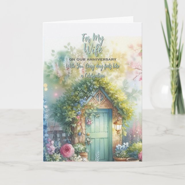 Agradecimiento Para mi tarjeta de felicitación por el aniversario (Anverso)