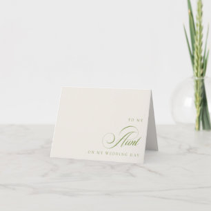 Agradecimiento Para mi tía en el día de mi boda Tarjeta de mensaj