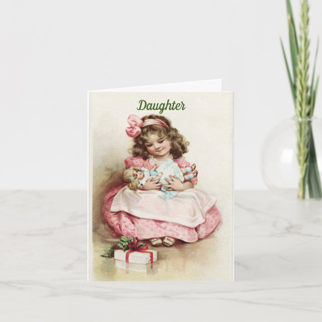 Agradecimiento Para una tarjeta de Navidades de hijas (Anverso)