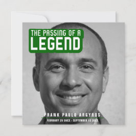 Agradecimiento Pasaje funerario de una leyenda tarjeta de poema v