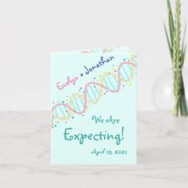 Agradecimiento Pastel de ADN Esperamos una tarjeta de foto para e