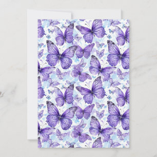 Agradecimiento Patrón de mariposa púrpura Lavender Tarjeta de agr