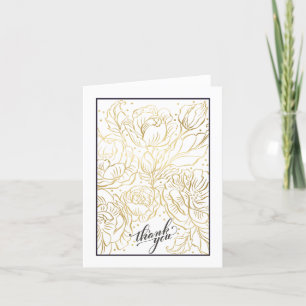 Agradecimiento Peachy Knock Out Gold Tall Doble Tarjeta de agrade