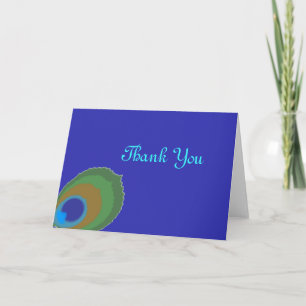 Agradecimiento Peacock personalizable tarjeta de bienvenida